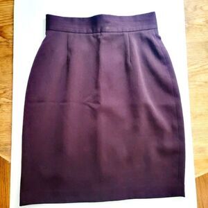 Nine to Five Crocodile Aubergine Pencil Skirt